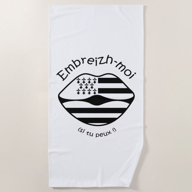 Toalla De Playa Embreizh-moi (écrits en noir) (Anverso)