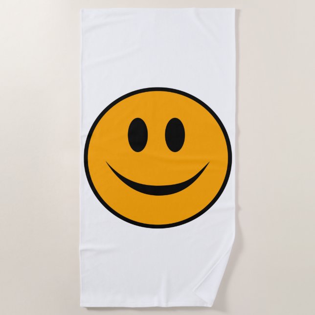 Toalla De Playa Emoji Cara Sonriente (Anverso)