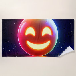 Toalla De Playa Emoji de orb feliz brillante