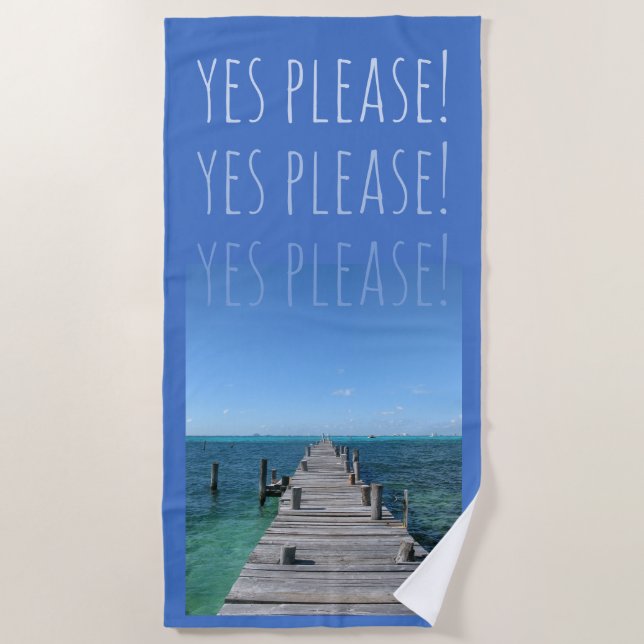 Toalla De Playa En el azul (personalizable) (Anverso)