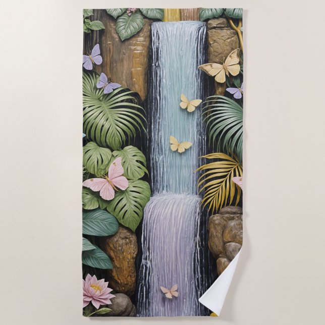 Toalla De Playa Enchanted Falls Oasis (Anverso)