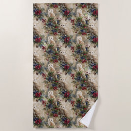 Toalla De Playa Enchanting Floral Owl