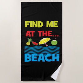 Toalla De Playa Encuéntrame En El Verano Tropical De La Playa