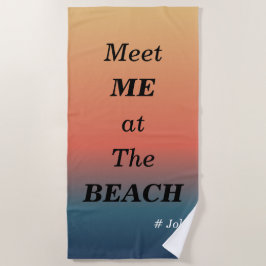 Toalla De Playa Encuentrame En La Playa Color De Amanecer De Veran
