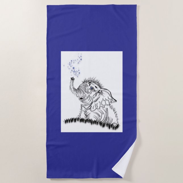 Toalla De Playa Energía elefante (Anverso)