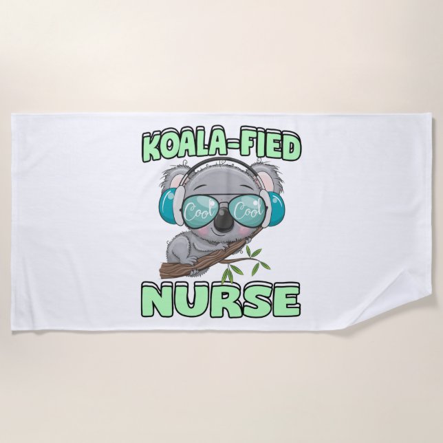 Toalla De Playa Enfermera de Koala-fied (Anverso)