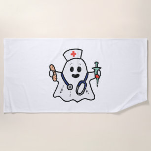 Toalla De Playa Enfermera Ghost Scrub Halloween Vestido Para Enfer