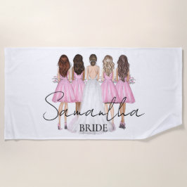 Toalla De Playa Entrega personalizada de nombre de novia