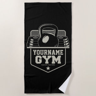 Toalla De Playa Entrenador de fitness de Kettlebell para el GIMNAS