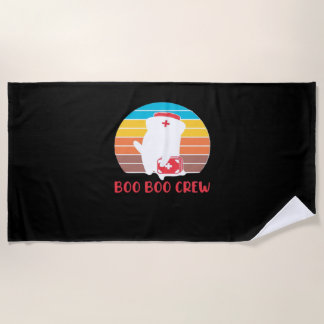 Toalla De Playa Equipo Boo Boo Enfermera Fantasma Divertido Hallow