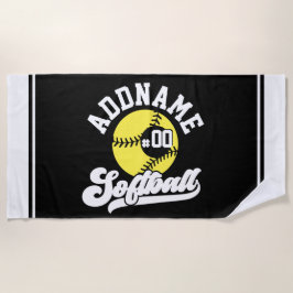 Toalla De Playa Equipo de retro de NOMBRE ADICIONAL para jugador d