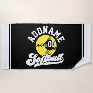 Toalla De Playa Equipo de retro de NOMBRE ADICIONAL para jugador d
