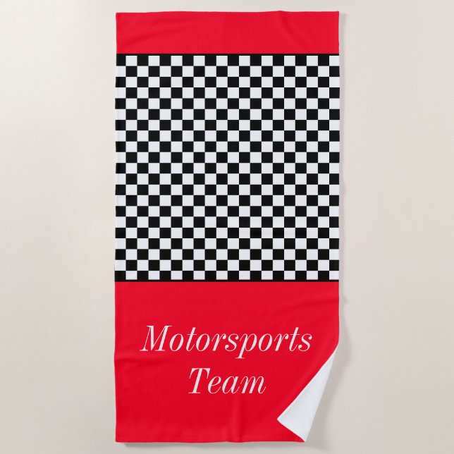 Toalla De Playa Equipo deportivo de motor (Anverso)