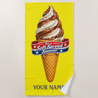 Toalla De Playa Es un verano de helado suave - Cono de helado