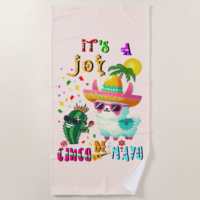 Toalla De Playa Es una alegría Cinco De Mayo (Anverso)