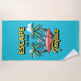Toalla De Playa Escape al Skeleton Surf Tropical