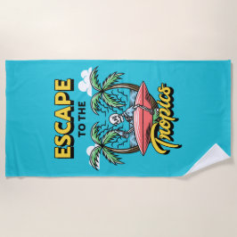 Toalla De Playa Escape al Skeleton Surf Tropical