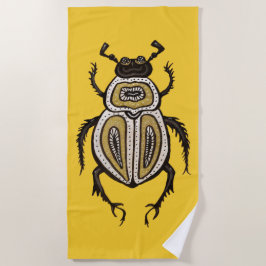 Toalla De Playa Escarabajo amarillo Guay Insectos Entomología Arte