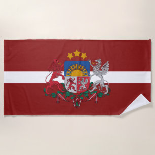 Toalla De Playa Escudo de armas de Letonia