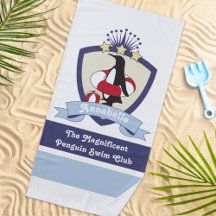 Escudo del Club de Natación Pingüino Lindo Dibujo