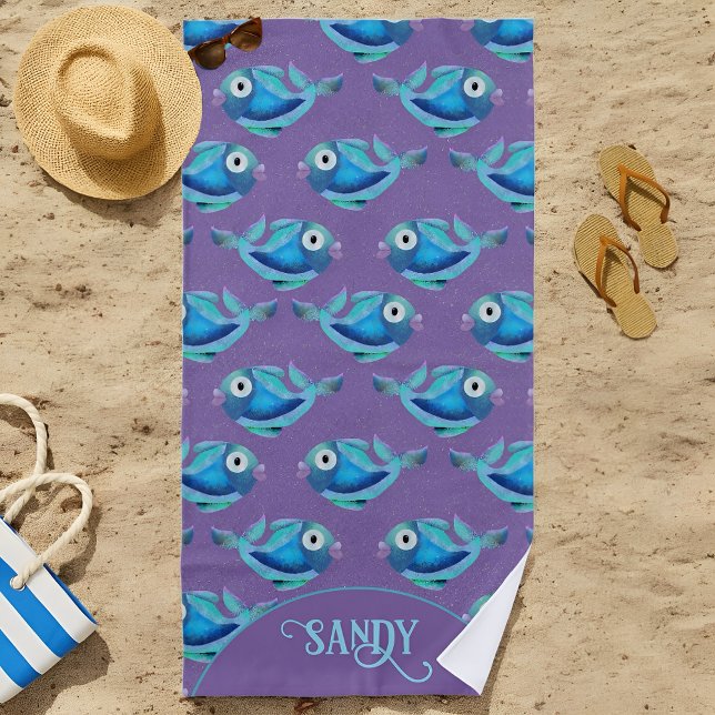 Toalla De Playa Escuela de púrpura de peces (Subido por el creador)