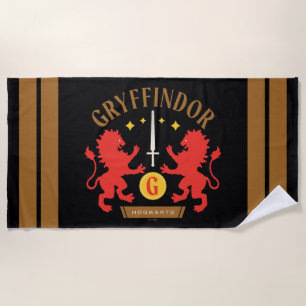 Toalla De Playa Espada gráfica de doble león de la casa GRYFFINDOR