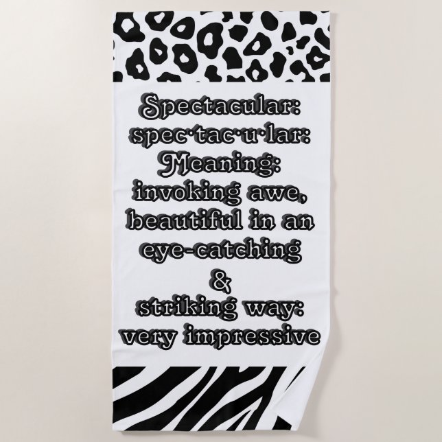 Toalla De Playa Espectacular: especificación de definición・tac・u・l (Anverso)