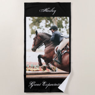 Toalla De Playa Espectáculo de caballos - Personalizado de caballo