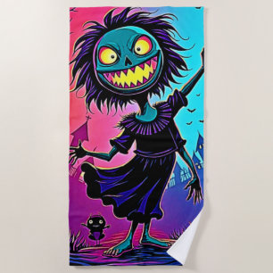 Toalla De Playa Espeluznante diseño de Halloween Noche
