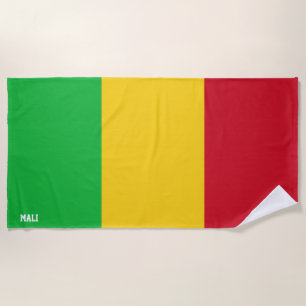 Toalla De Playa Espléndido Patriótico Bandera de Malí