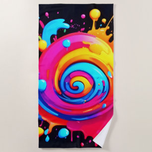 Toalla De Playa Esplusa de pintura arco iris