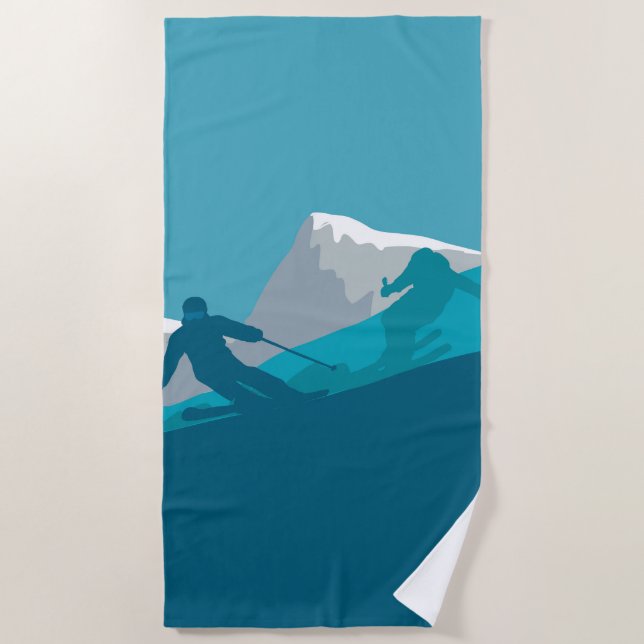 Toalla De Playa Esquí alpino (Anverso)