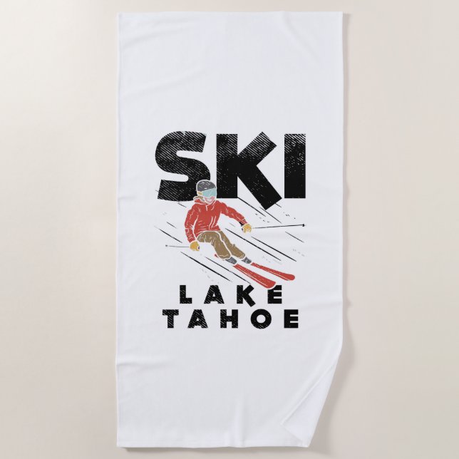 Toalla De Playa Esquí - Ski Lake Tahoe (Anverso)