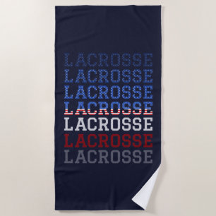 Toalla De Playa Estados Unidos Repetir texto - Lacrosse Bandera Es