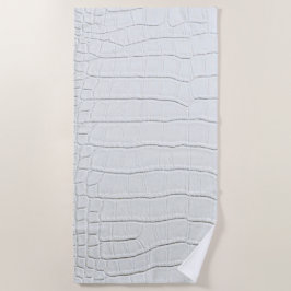 Toalla De Playa Estampado de piel de cocodrilo blanco