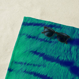 Toalla De Playa Estampado de piel de tigre verde menta