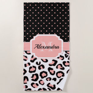 Toalla De Playa Estampado leopardo lindo