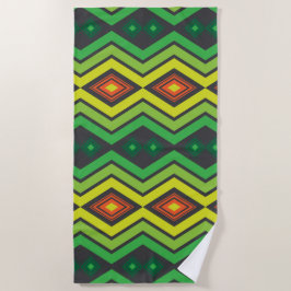 Toalla De Playa Estampado Tribal Selvático  