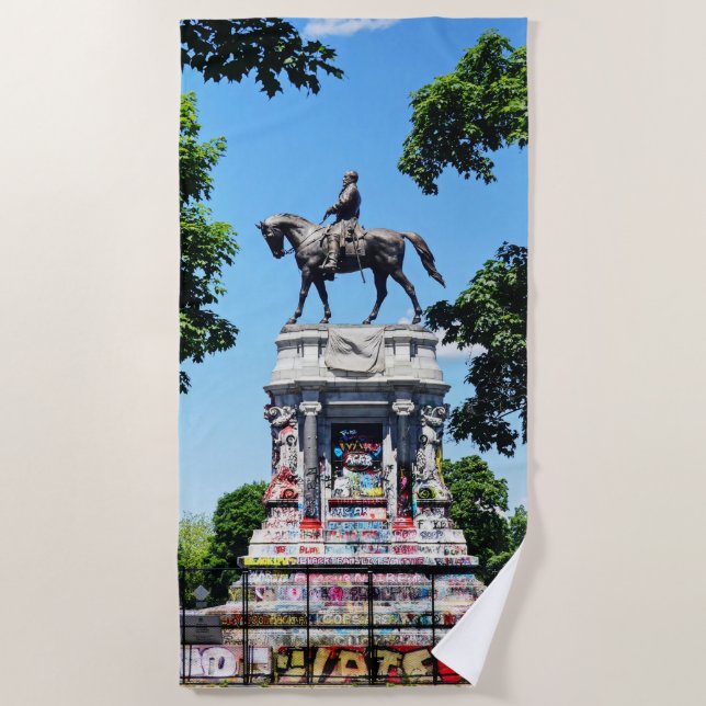 Toalla De Playa Estatua de Robert E. Lee (Anverso)