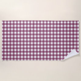 Toalla De Playa Estilo de campo vintage Gingham Plaid