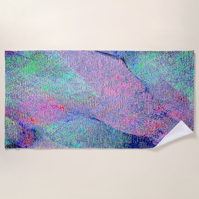 Toalla De Playa Estilo de cuero arrugado con pintura desgastada, t (Anverso)