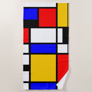 Toalla De Playa Estilo Mondrian