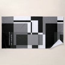 Estilo mondrino Resumen Patrón moderno Blanco negr