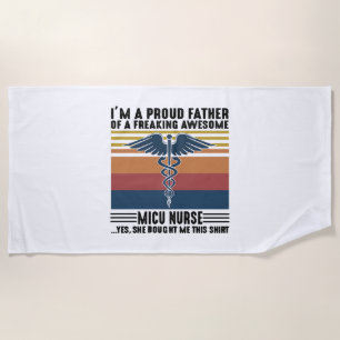 Toalla De Playa Estoy Orgulloso De Ser Padre De Un Impresionante M