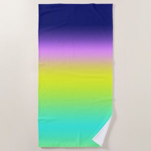 Toalla De Playa Estrecho de colores de primavera verde amarillo oc