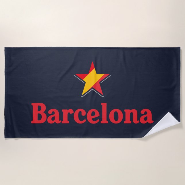 Toalla De Playa Estrellas de España – Barcelona (Anverso)