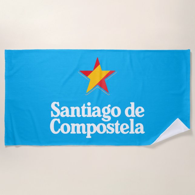 Toalla De Playa Estrellas de España – Santiago de Compostela (Anverso)