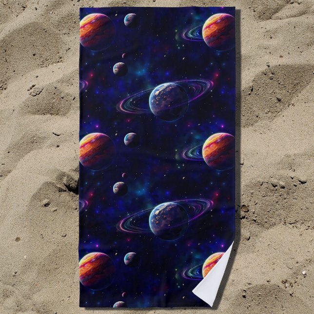 Toalla De Playa Estrellas, planetas, galaxia, tema del espacio ext (Subido por el creador)