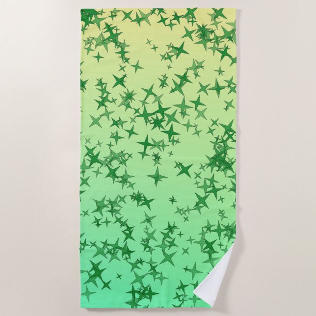 Toalla De Playa Estrellas Verdes (Anverso)