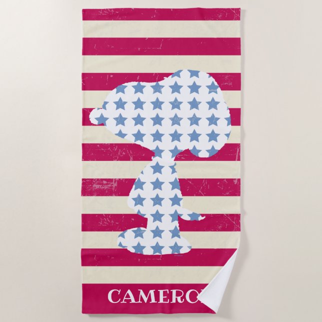 Toalla De Playa Estrellas y rayas de época sonora (Anverso)